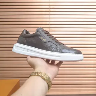 Louis Vuitton LV Trainer বাদামি সাদা লো-টপ লেদার লাইফস্টাইল স্নিকার