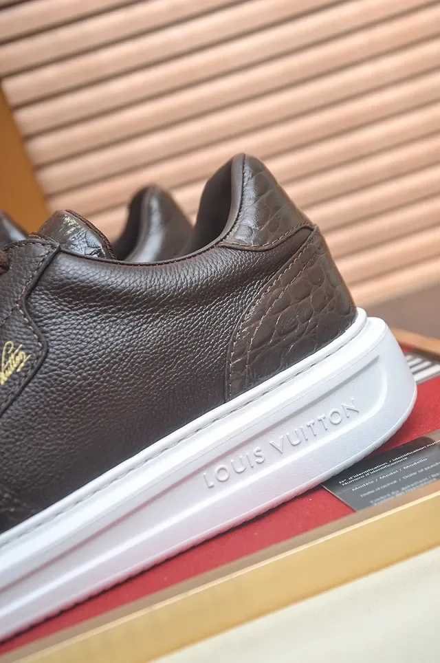 Louis Vuitton LV Trainer বাদামি সাদা লো-টপ লেদার লাইফস্টাইল স্নিকার 2