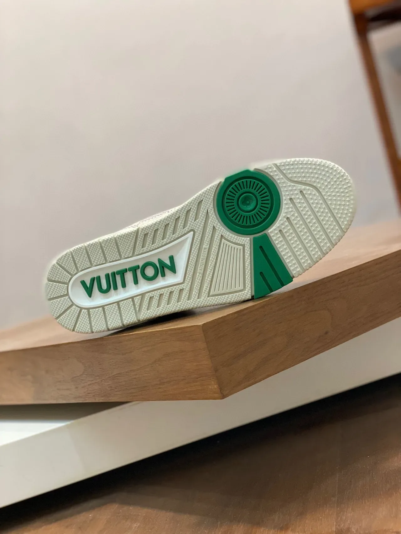 Louis Vuitton LV Trainer Green Beige Damier Checkerboard Toe Monogram Canvas Upper Lifestyle Sneakers 2