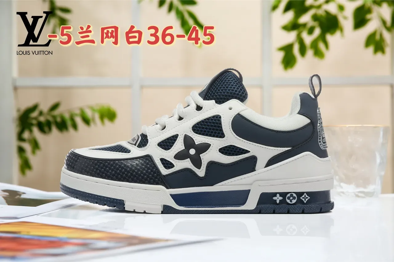 Louis Vuitton LV Trainer Green White Chunky Silhouette Perforated Mesh Panels Lifestyle Sneakers 16