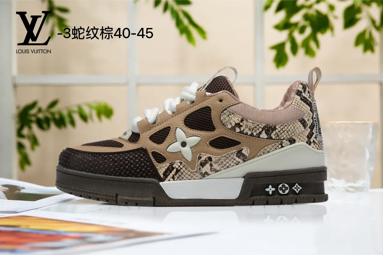 Louis Vuitton LV Trainer Green White Chunky Silhouette Perforated Mesh Panels Lifestyle Sneakers 18