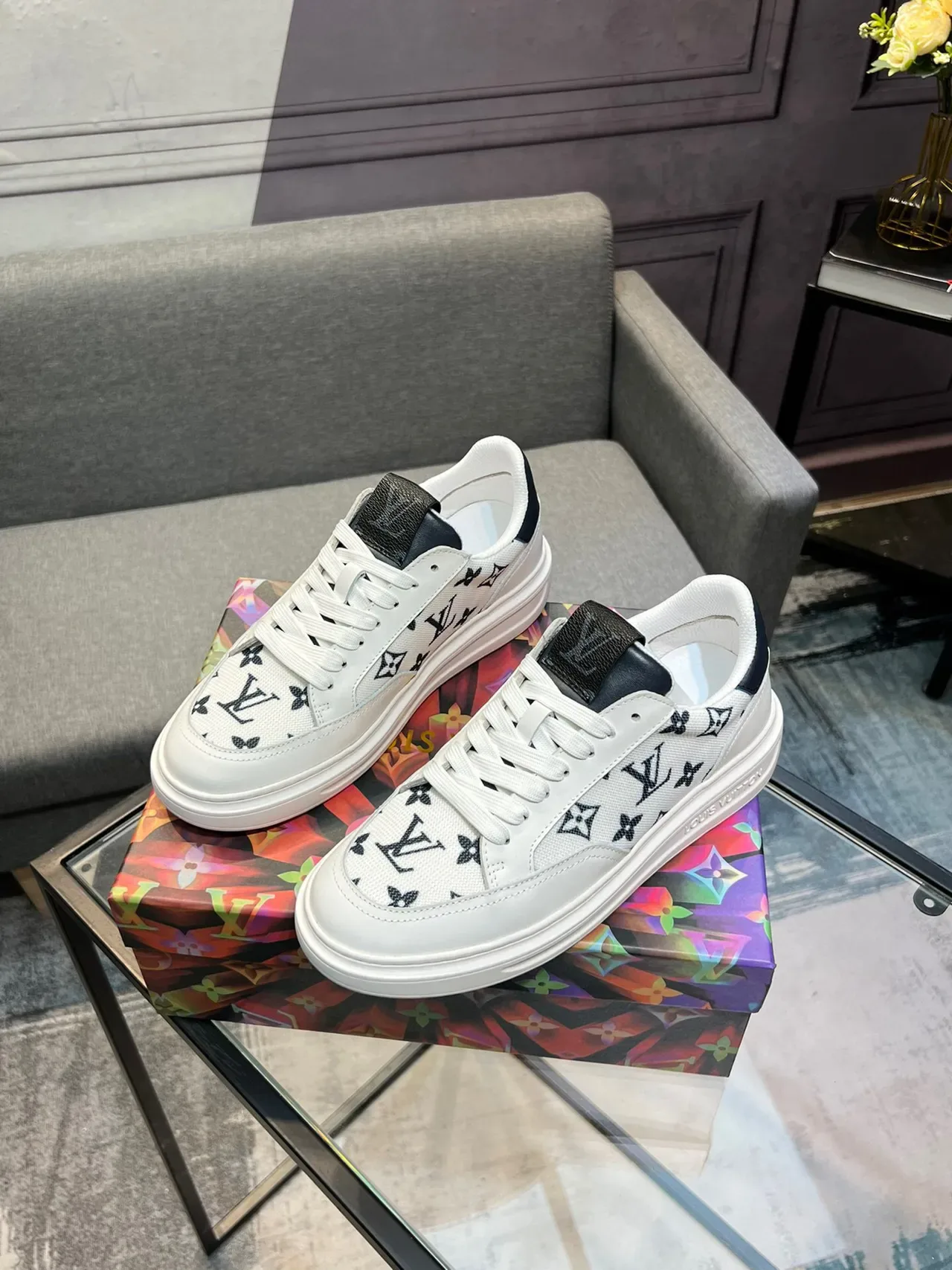 Louis Vuitton LV Trainer Monogram White Lifestyle Sneakers 3
