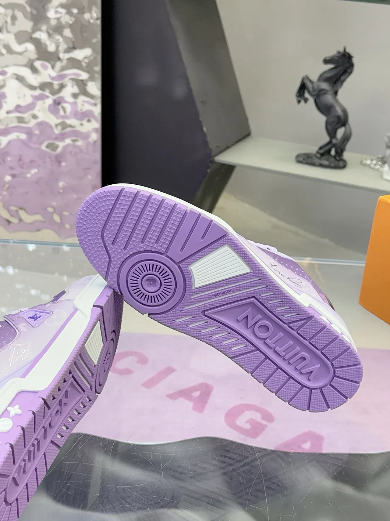 Louis Vuitton LV Trainer Purple Monogram Lifestyle Sneakers 2