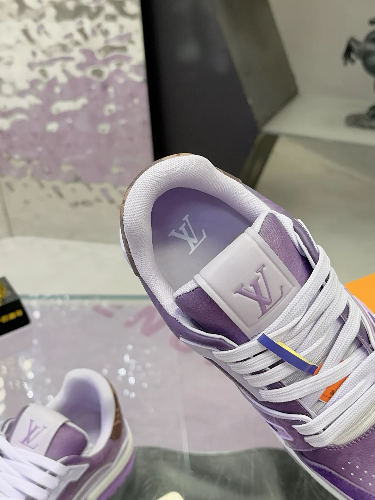 Louis Vuitton LV Trainer Purple Monogram Lifestyle Sneakers 4