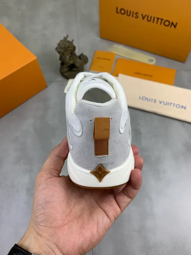 Louis Vuitton LV Trainer White and Gray Lifestyle Sneakers 3