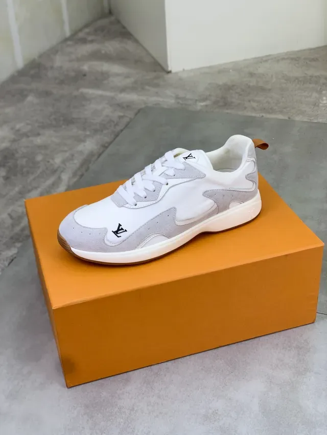 Louis Vuitton LV Trainer White and Gray Lifestyle Sneakers 4