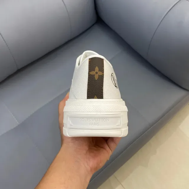 Louis Vuitton LV Trainer White Black Low-Top Textile Upper Lifestyle Sneakers 3