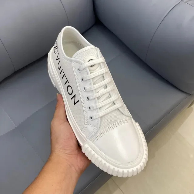 Louis Vuitton LV Trainer White Black Low-Top Textile Upper Lifestyle Sneakers 4