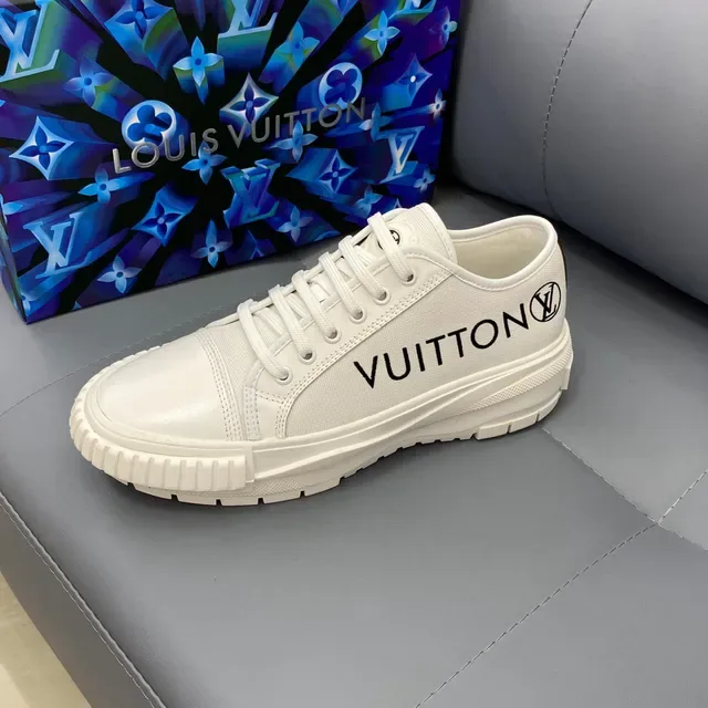 Louis Vuitton LV Trainer White Black Low-Top Textile Upper Lifestyle Sneakers 5