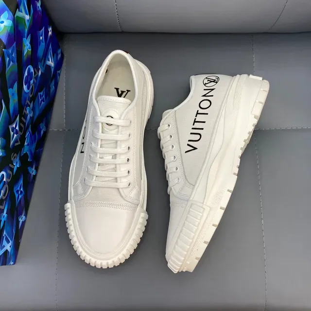 Louis Vuitton LV Trainer White Black Low-Top Textile Upper Lifestyle Sneakers 6