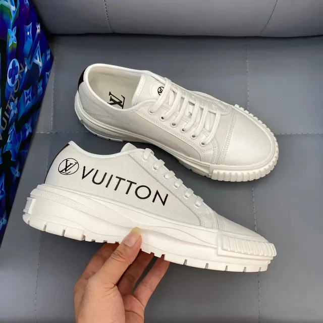 Louis Vuitton LV Trainer White Black Low-Top Textile Upper Lifestyle Sneakers 7