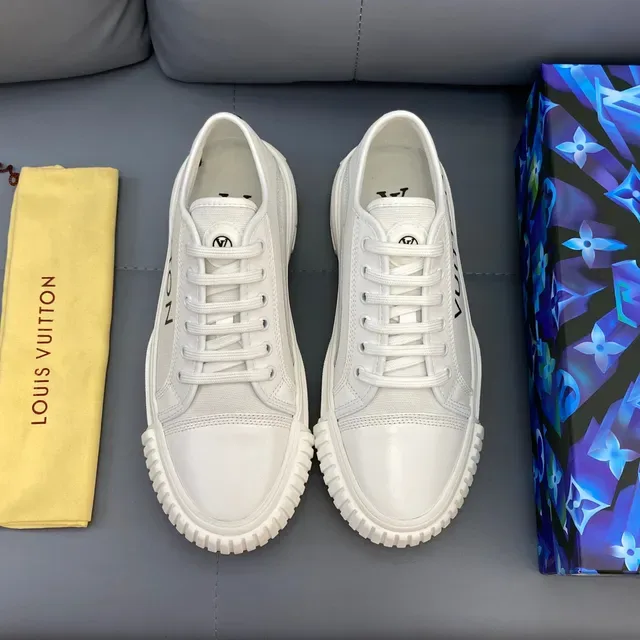 Louis Vuitton LV Trainer White Black Low-Top Textile Upper Lifestyle Sneakers 8