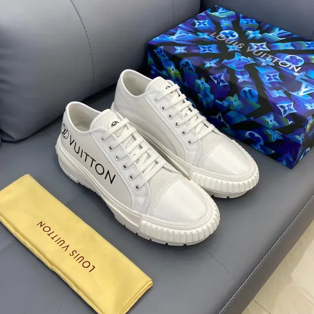 Louis Vuitton LV Trainer White Black Low-Top Textile Upper Lifestyle Sneakers 9