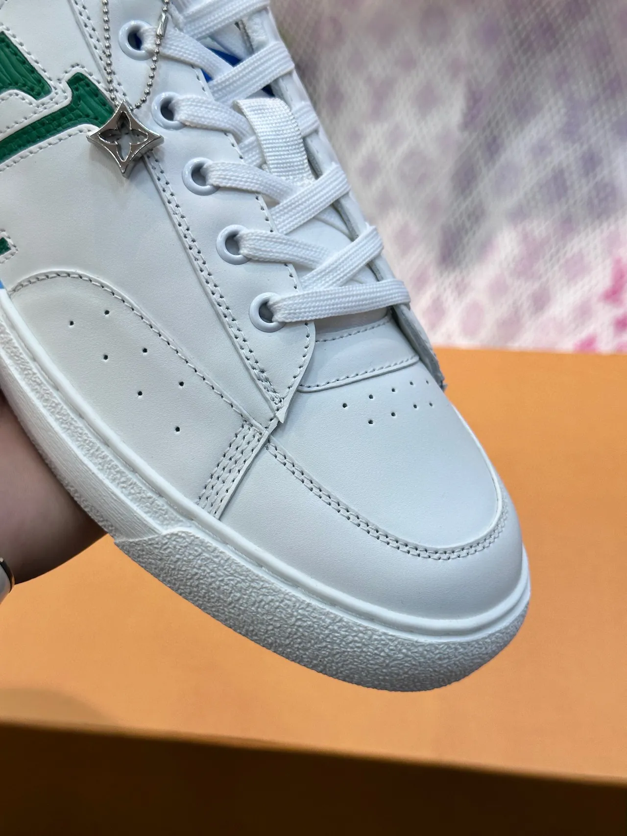 Louis Vuitton LV Trainer White Blue Low-Top Leather Upper Lifestyle Sneakers 7