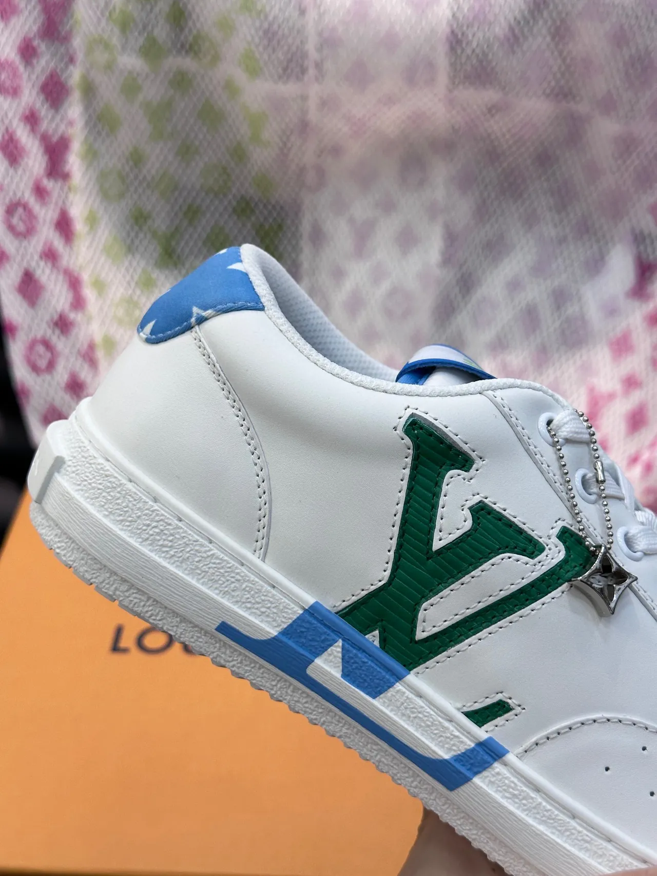 Louis Vuitton LV Trainer White Blue Low-Top Leather Upper Lifestyle Sneakers 8