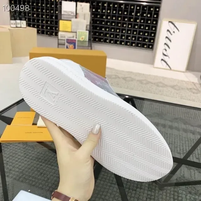 Louis Vuitton LV Trainer White Multicolor Monogrammed Mesh Overlay Sculpted Rubber Sole Lifestyle Sneakers 8