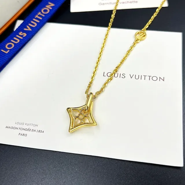 لويس فيتون LV Twiggys قلادة سلسلة ذهبية 7