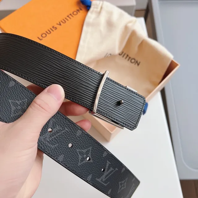 Louis Vuitton LV Twist Belt Black Epi and Monogram Leather Belt 2