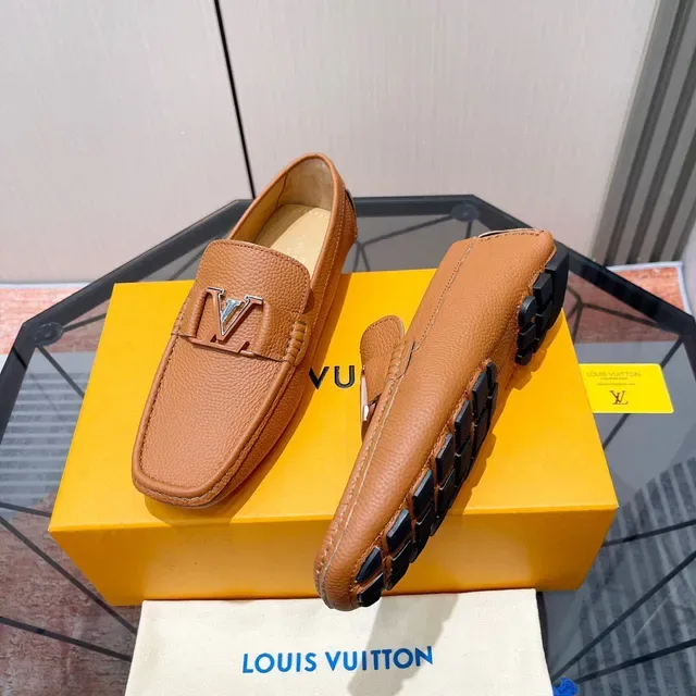Louis Vuitton LV Twist Loafer Tan Pebbled Leather Loafers 6
