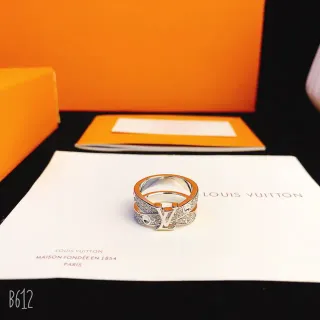 Louis Vuitton LV Volt Double-Band Pavé Monogram Ring