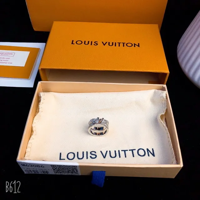 Louis Vuitton LV Volt Double-Band Pavé Monogram Ring 9