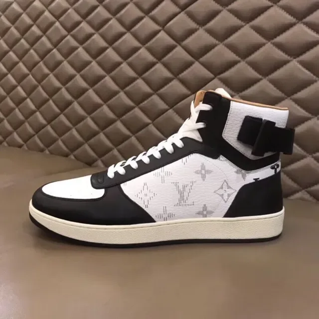 Louis Vuitton Monogram Canvas Black-and-White High-Top Lifestyle Sneakers 3