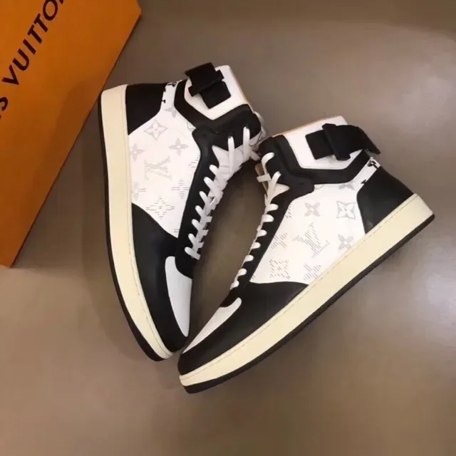 Louis Vuitton Monogram Canvas Black-and-White High-Top Lifestyle Sneakers 4