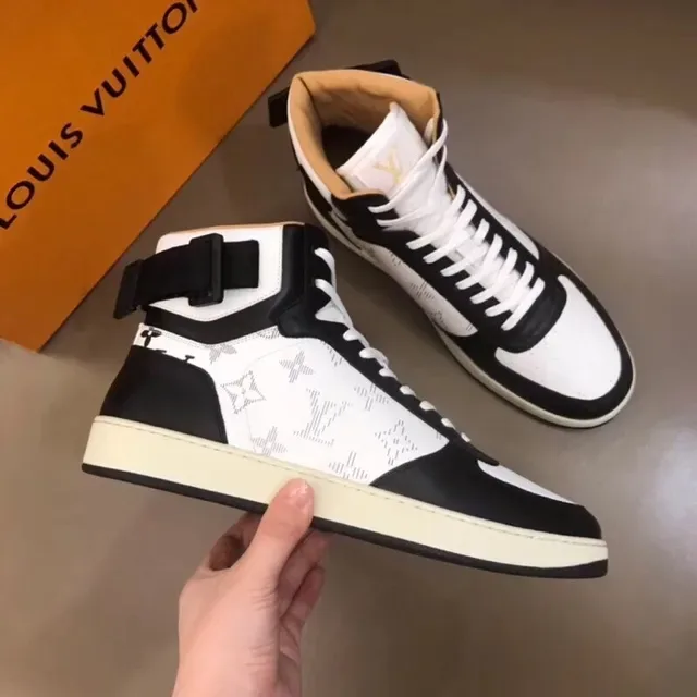 Louis Vuitton Monogram Canvas Black-and-White High-Top Lifestyle Sneakers 6