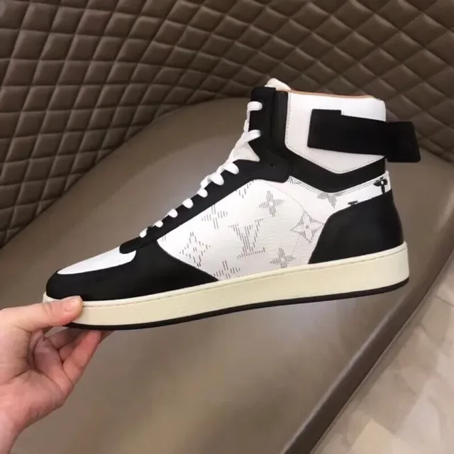 Louis Vuitton Monogram Canvas Black-and-White High-Top Lifestyle Sneakers 7