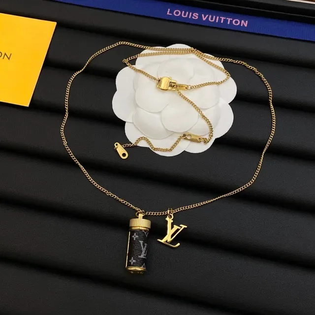 Louis Vuitton Monogram Cylindrical Pendant Necklace 5