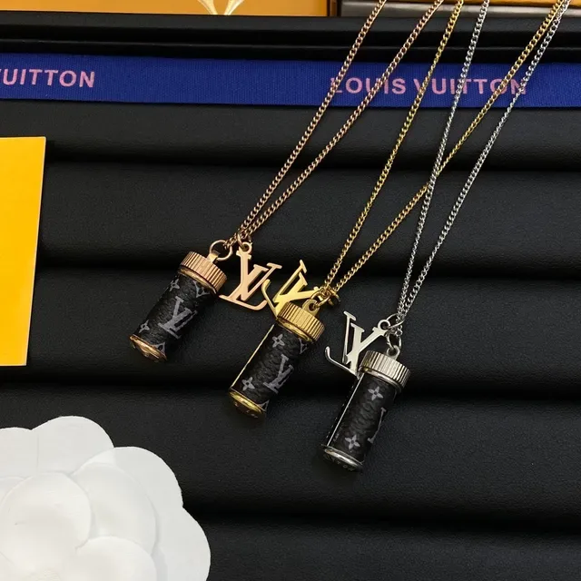 Louis Vuitton Monogram Cylindrical Pendant Necklace 6