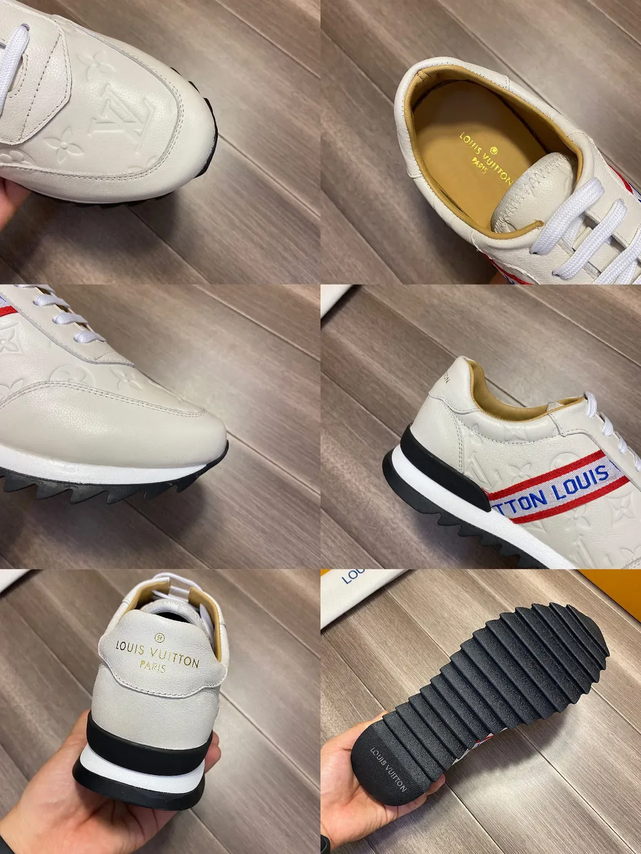 Louis Vuitton Monogram-Embossed Sneakers Lifestyle Blancs 3