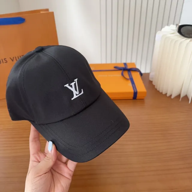Louis Vuitton Monogram Embroidered Black Baseball Cap 5