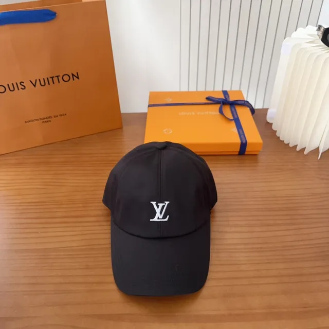 Louis Vuitton Monogram Embroidered Black Baseball Cap 9