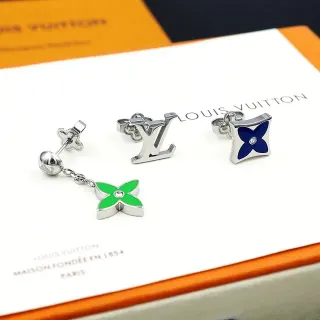 Louis Vuitton Monogram Flower Enamel and Crystal Earrings