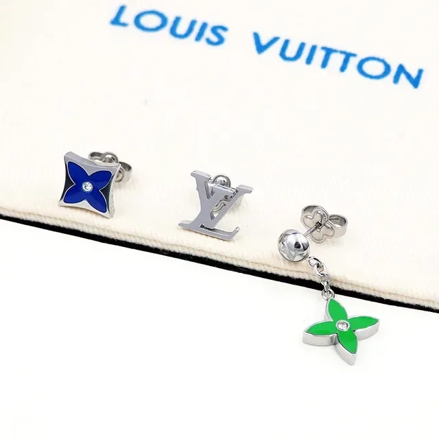 Louis Vuitton Monogram Flower Enamel and Crystal Earrings 9