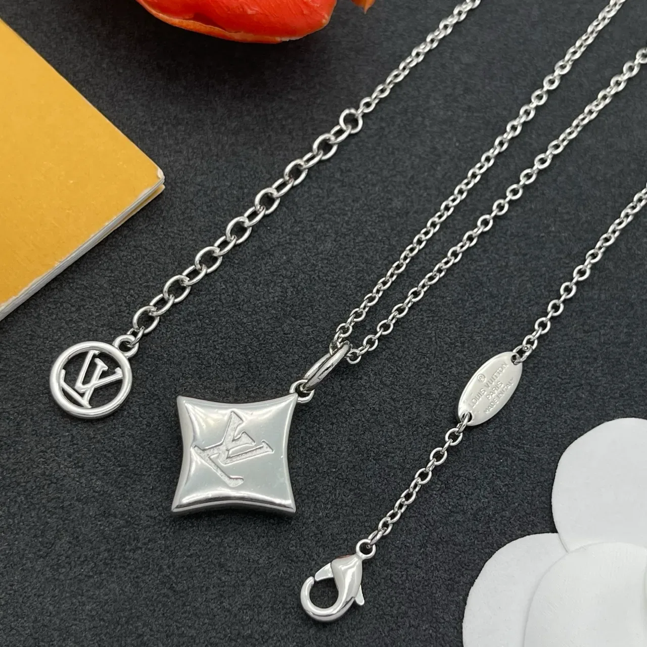 Louis Vuitton Monogram Flower Quatrefoil Layered Necklace 4