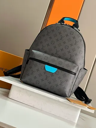 Louis Vuitton Monogram Gray Leather Structured Casual Backpack 2