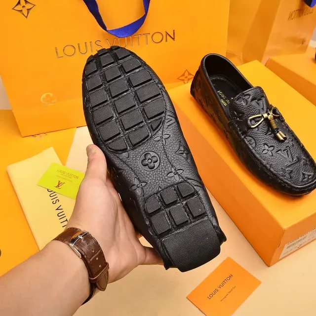 Louis Vuitton Monogram Loafer Black Gold-Tone Tassel Loafers 3