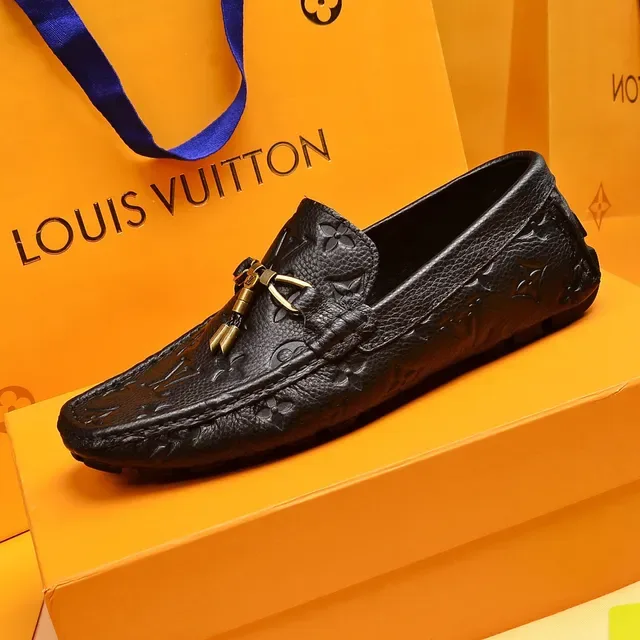 Louis Vuitton Monogram Loafer Black Gold-Tone Tassel Loafers 5