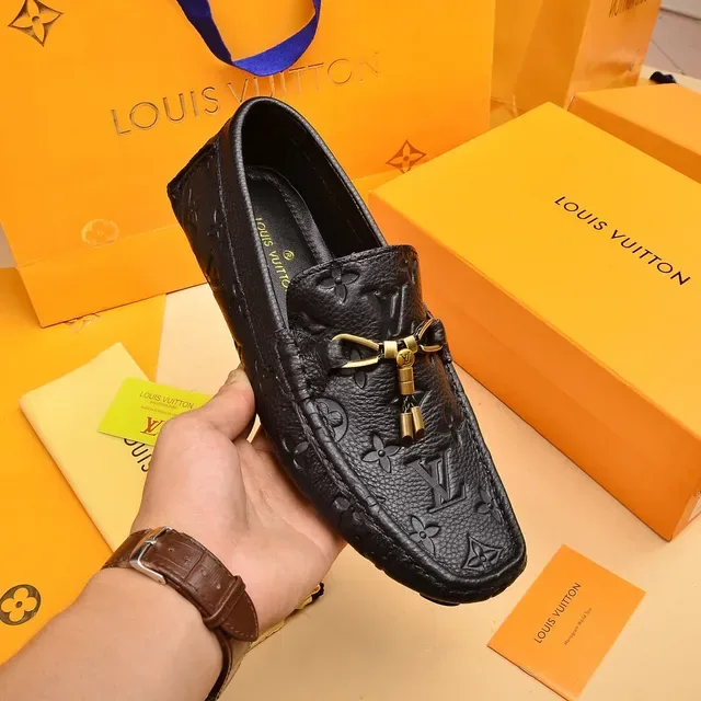 Louis Vuitton Monogram Loafer Black Gold-Tone Tassel Loafers 6