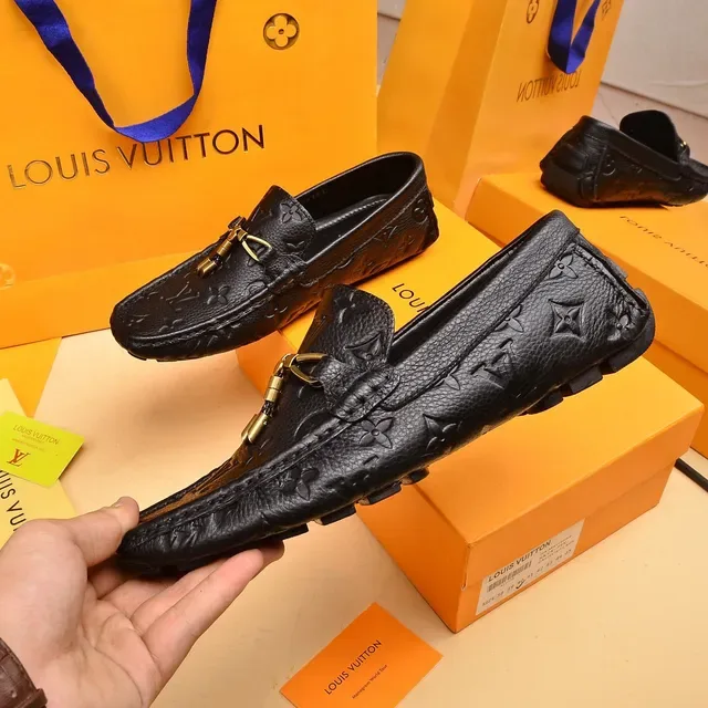 Louis Vuitton Monogram Loafer Black Gold-Tone Tassel Loafers 7