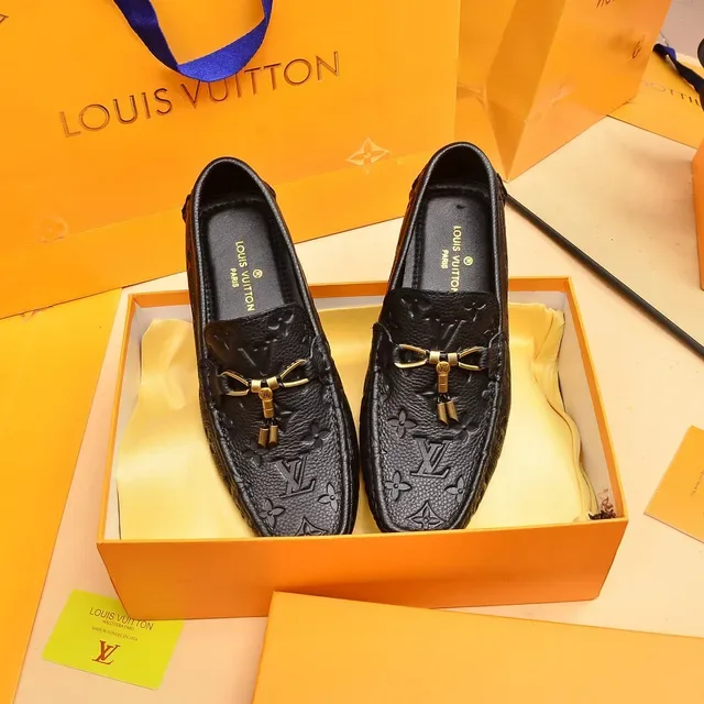 Louis Vuitton Monogram Loafer Black Gold-Tone Tassel Loafers 8
