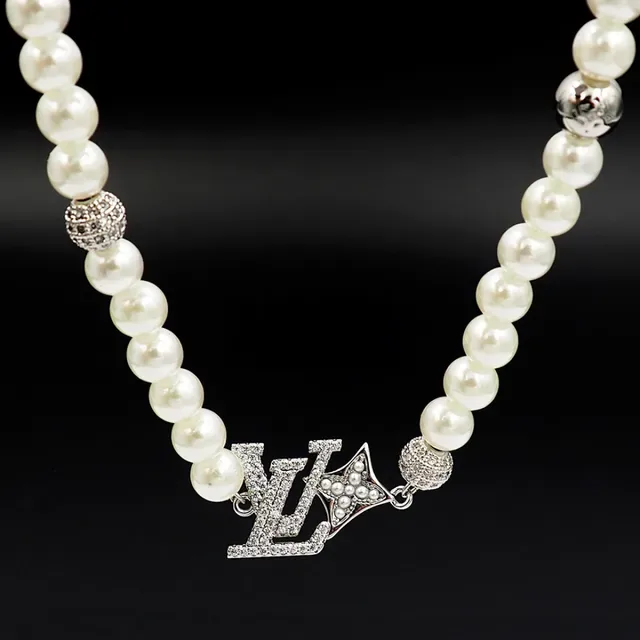 Louis Vuitton Monogram Pearl and Crystal Necklace 3