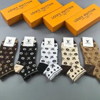 Louis Vuitton Monogram-Print Crew Socks