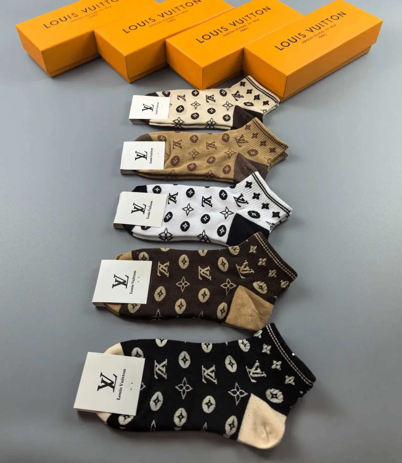 Louis Vuitton Monogram-Print Crew Socks 2