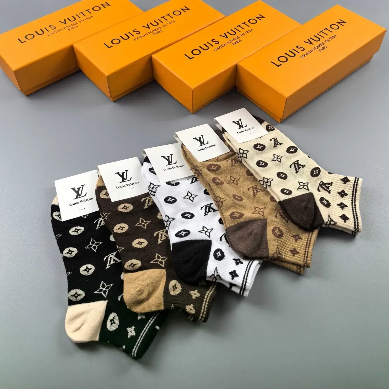 Louis Vuitton Monogram-Print Crew Socks 3
