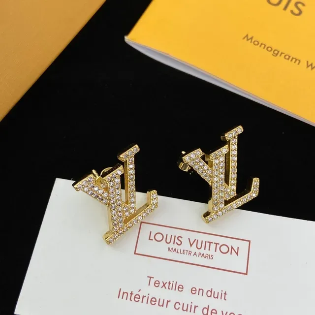 Louis Vuitton Monogram World Tour Gold Silver Chain Pavé-Crystal Necklace 6