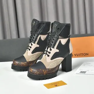 Louis Vuitton Multi-Panel Monogram Ankle Boots