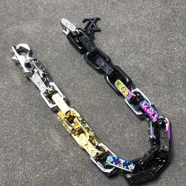 Louis Vuitton Multi-Tone Monogram Chain Link Bracelet 2